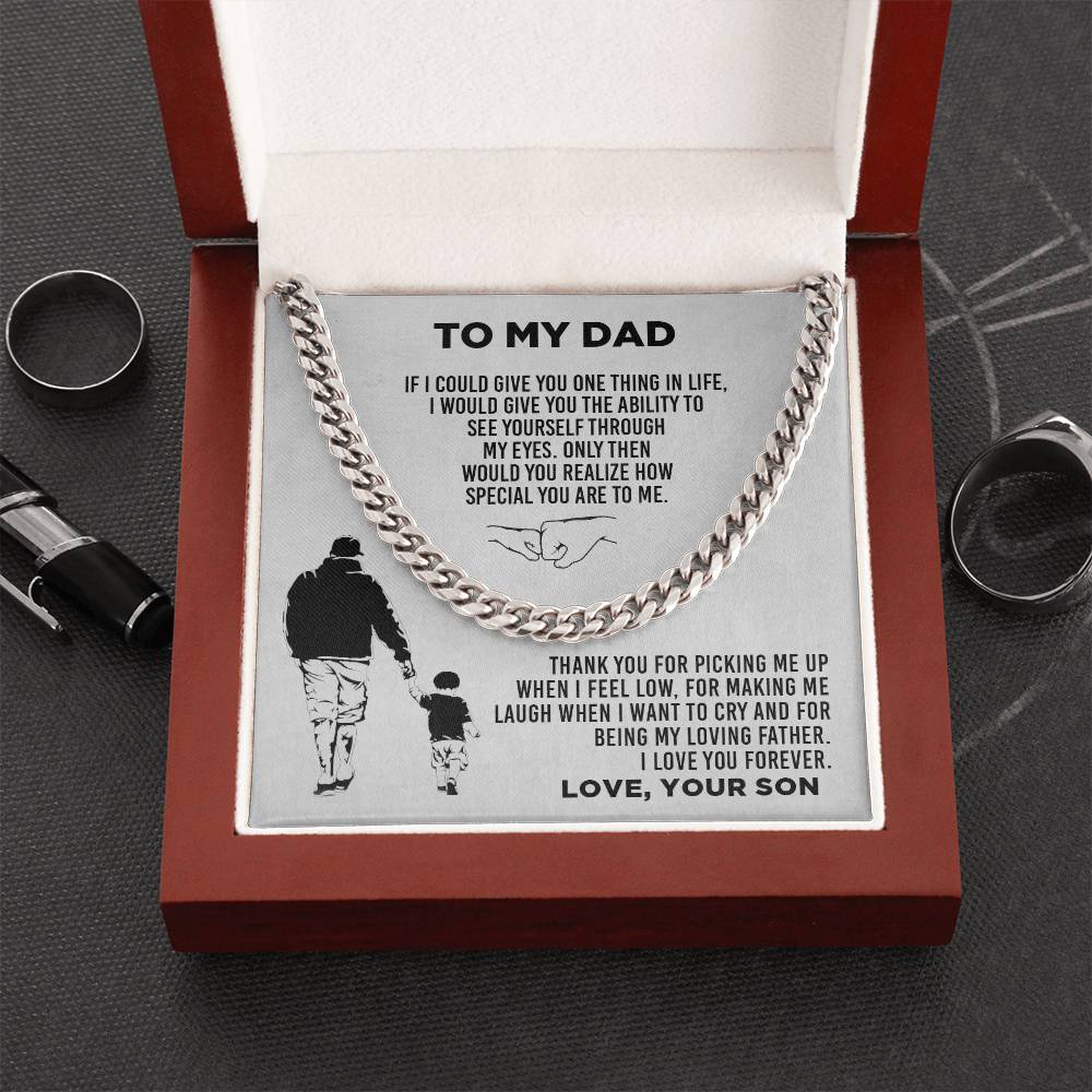 To My Dad | I Love You Forever - Cuban Link Chain