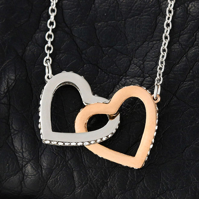 To My Beautiful Mom | I Love You - Interlocking Hearts necklace