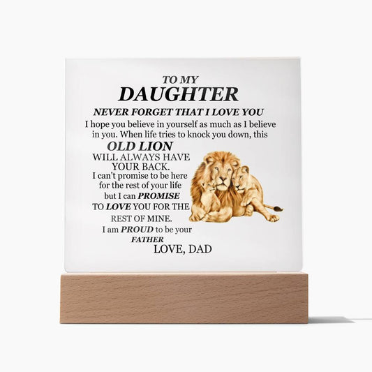 To My Daughter | Square Acrylic Plaque