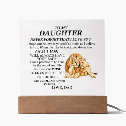 To My Daughter | Square Acrylic Plaque