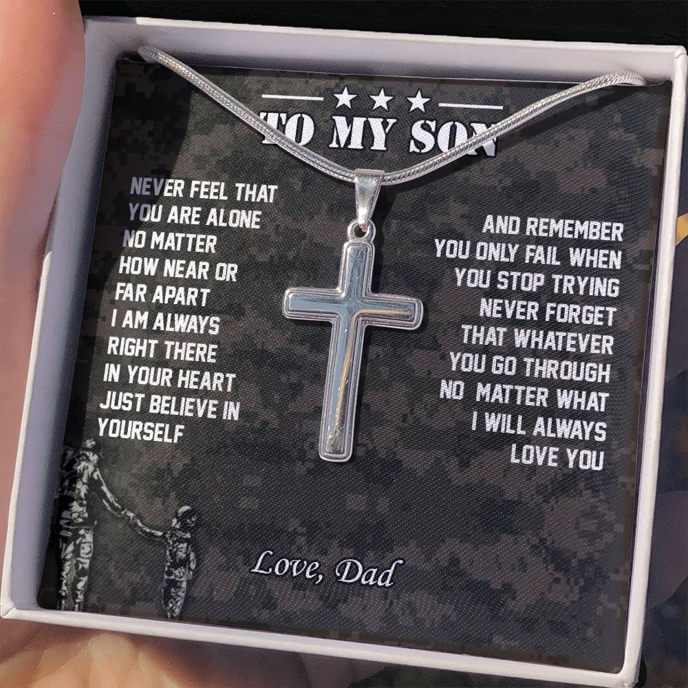 To My Son | I Will Always Love You - Cross Necklace