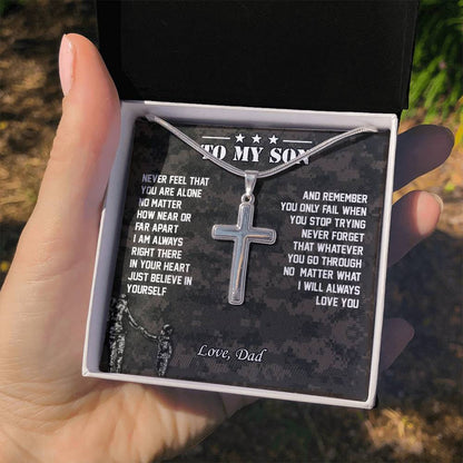 To My Son | I Will Always Love You - Cross Necklace