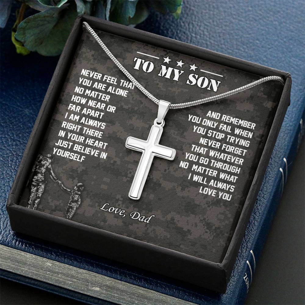 To My Son | I Will Always Love You - Cross Necklace