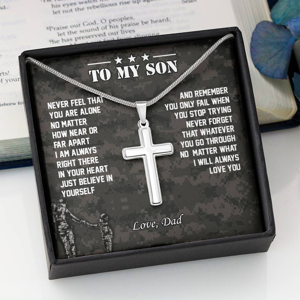 To My Son | I Will Always Love You - Cross Necklace