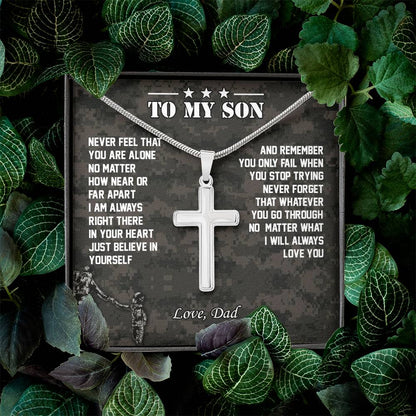 To My Son | I Will Always Love You - Cross Necklace