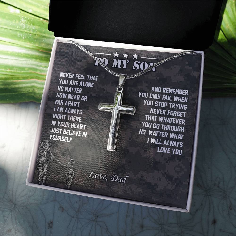 To My Son | I Will Always Love You - Cross Necklace