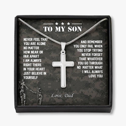 To My Son | I Will Always Love You - Cross Necklace