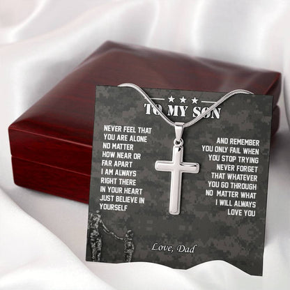 To My Son | I Will Always Love You - Cross Necklace