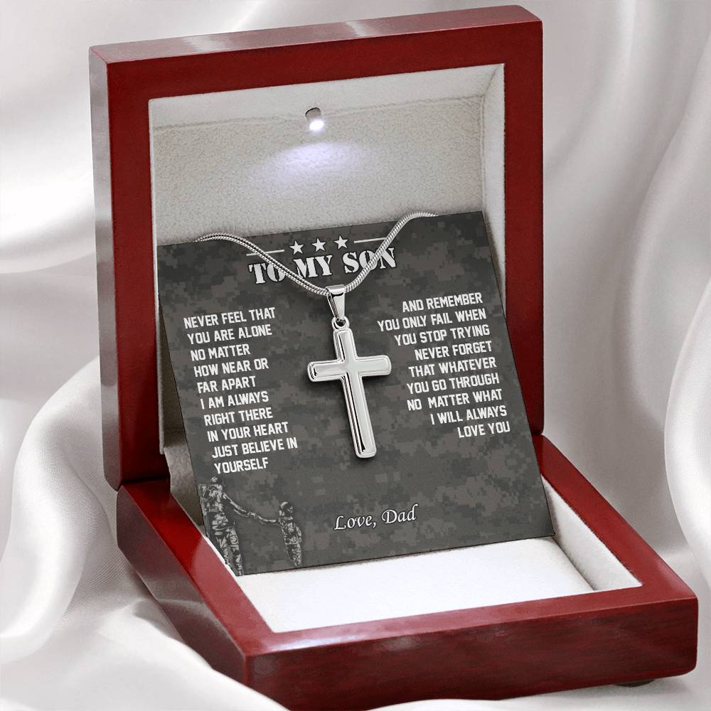 To My Son | I Will Always Love You - Cross Necklace