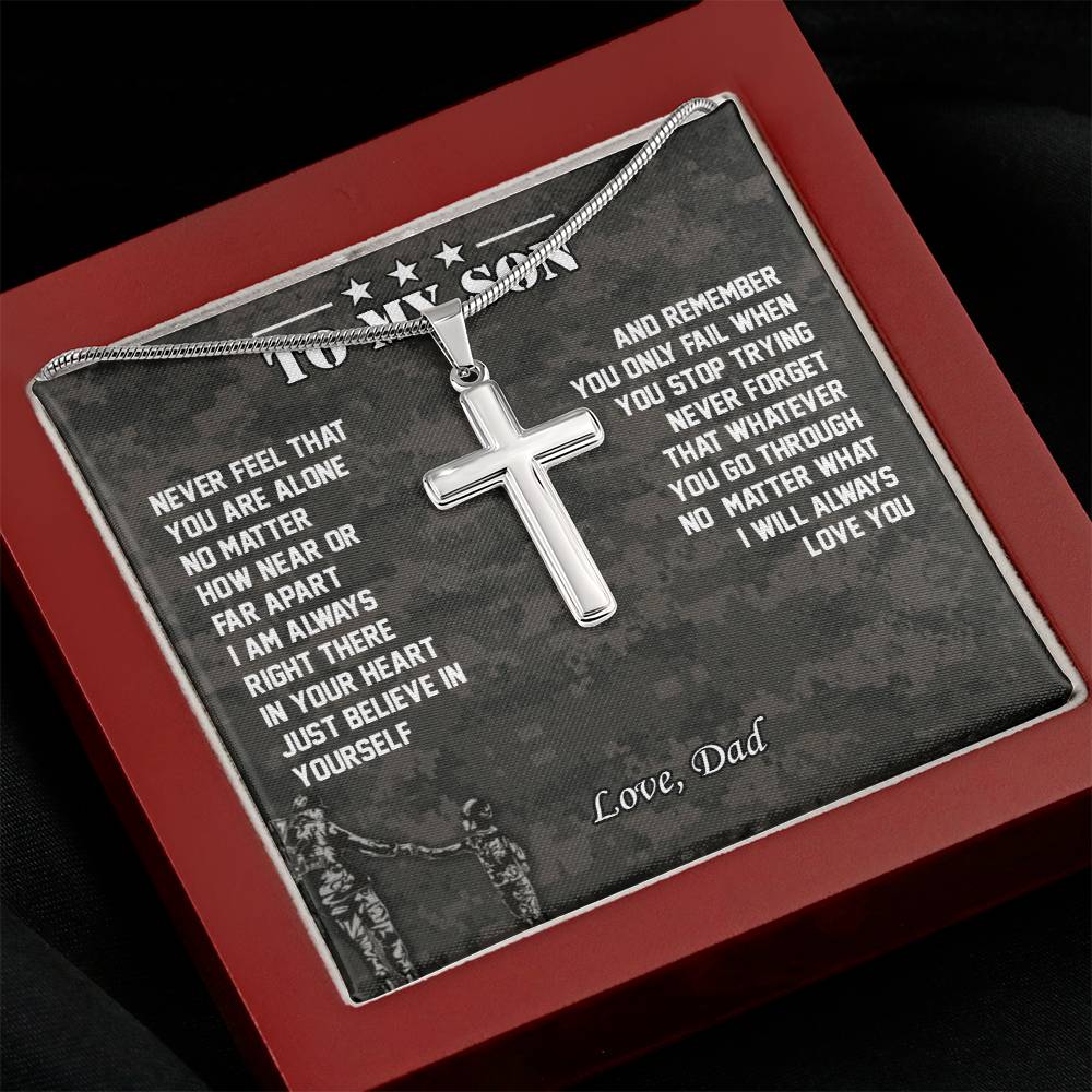 To My Son | I Will Always Love You - Cross Necklace