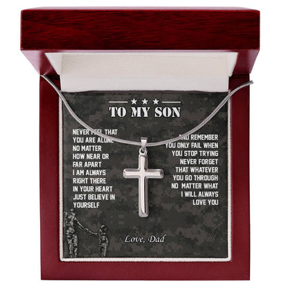 To My Son | I Will Always Love You - Cross Necklace